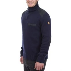 Fjällräven Koster Knit Sweater Men dark navy -Outfit Gear Store 351691 05