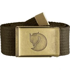 Fjällräven Canvas Brass Belt 4cm dark olive