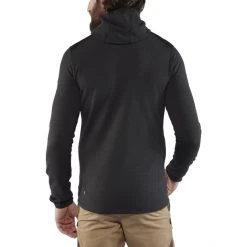 Fjällräven Keb Fleece Hoodie Men dark grey-black -Outfit Gear Store fjaellraeven keb fleece hoodie herren dark grey black 4