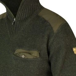 Fjällräven Koster Knit Sweater Men dark olive -Outfit Gear Store fjaellraeven koster sweater mens dark olive 3