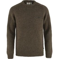 Fjällräven Lada Round Neck Sweater Men bogwood brown