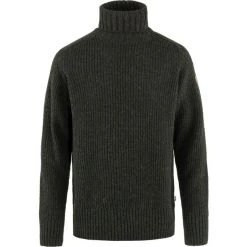 Fjällräven Övik Roller Neck Sweater Men dark olive